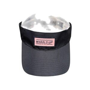 Wheels Up Visor Hat Navy Pink Patch Adjustable Golf‎ Tennis Cap